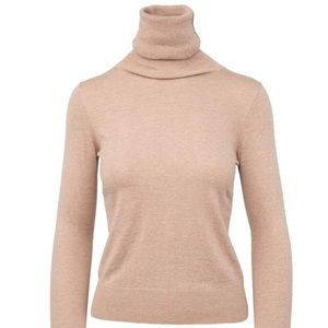 NWT J.ing Denonia Tan Turtleneck Top Size S / US 2